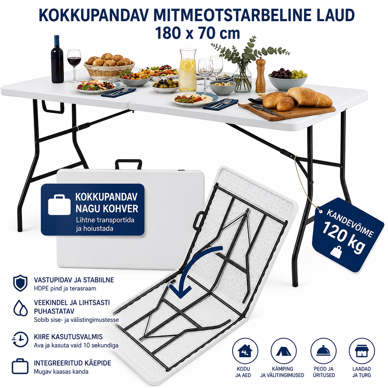 Kokkupandav mitmeotstarbeline laud
