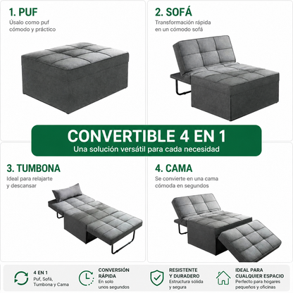 Sofá cama 4 en 1