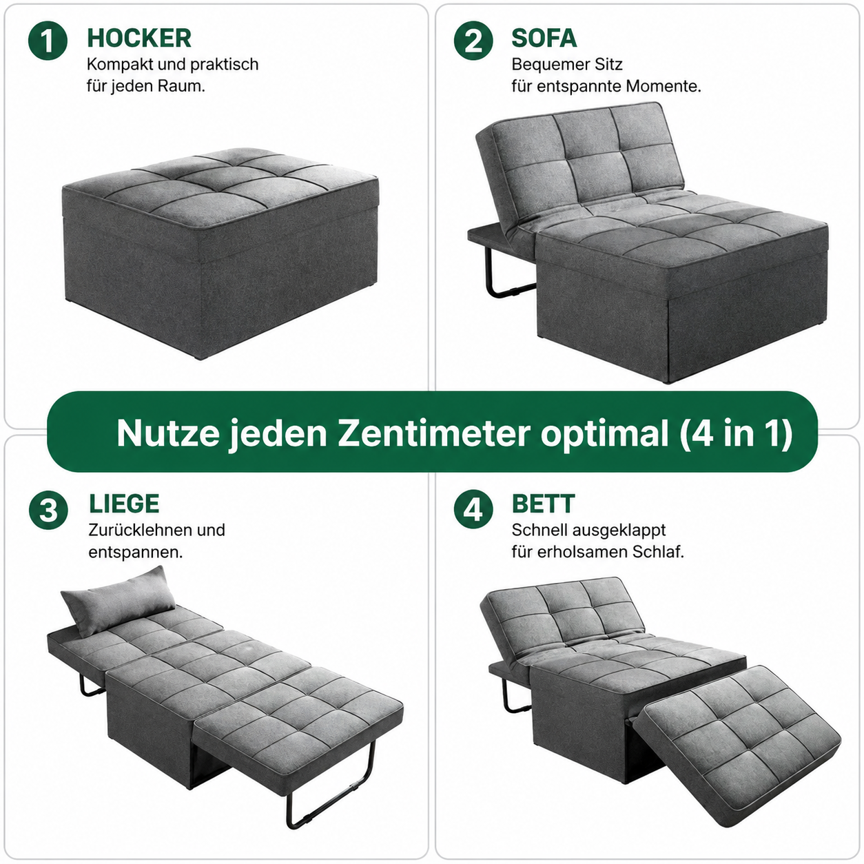 4-in-1 Schlafsofa