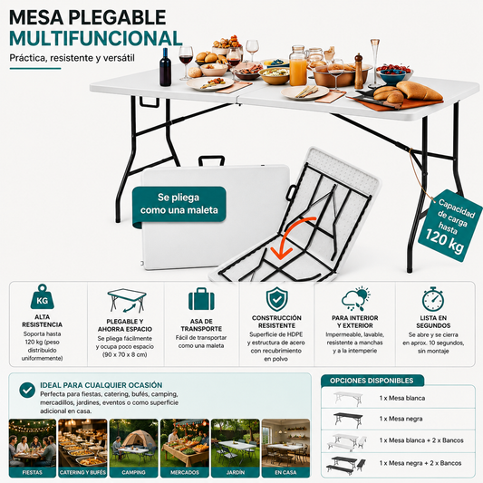 Mesa plegable multifuncional