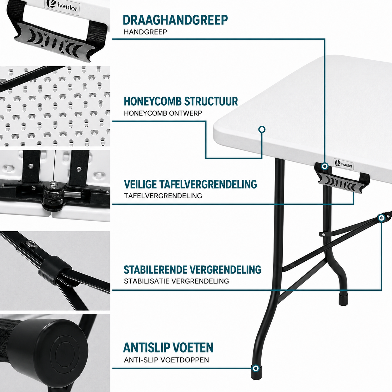 Multifunctionele Opvouwbare Tafel