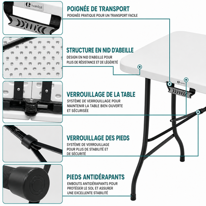 Table pliante multifonction