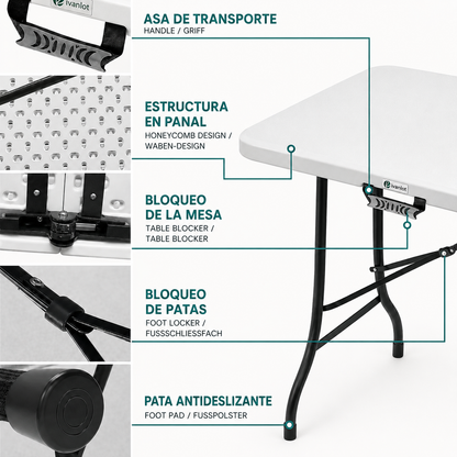 Mesa plegable multifuncional