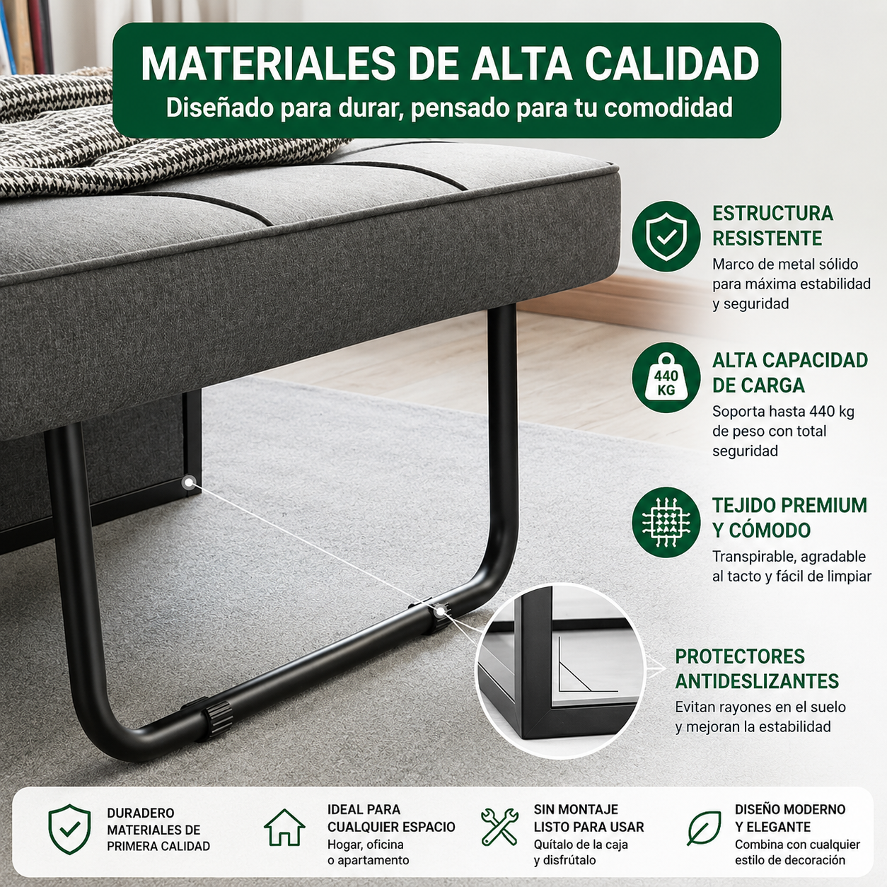 Sofá cama 4 en 1