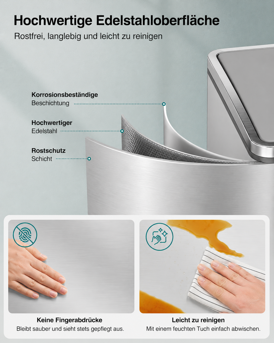 Mülleimer mit Doppelkammer