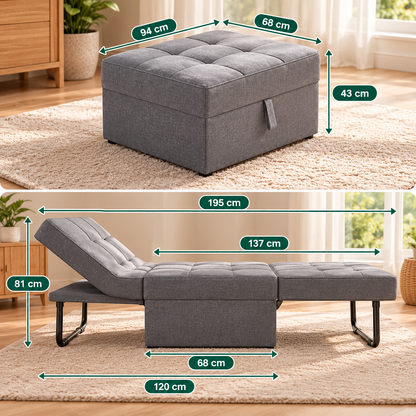 FlexiSofa | Sofá-cama 4 en 1