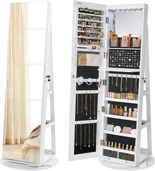 Drehbarer Schmuckschrank mit Spiegel