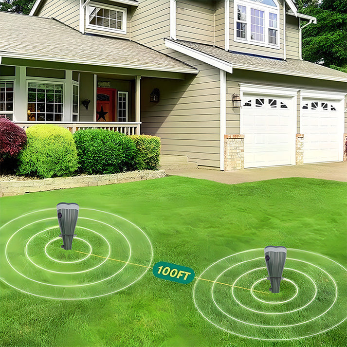 MoleAway® - Répulsif à vis solaire et imperméable contre les taupes